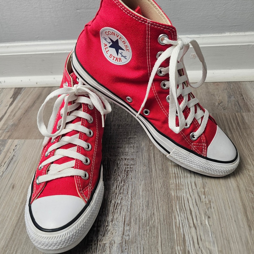 Converse Unisex Chuck Taylor All Star High Top Shoes Men 7 Women 9 Red M9621 - Picture 11 of 13